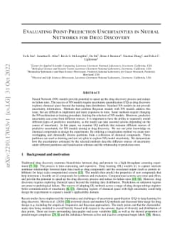 Evaluating Point-Prediction Uncertainties in Neural Networks for Drug
  Discovery