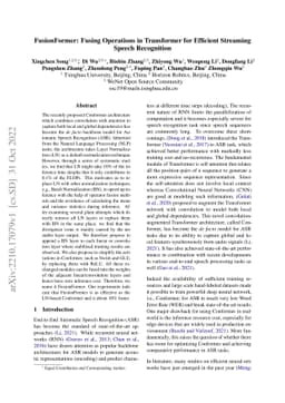 FusionFormer: Fusing Operations in Transformer for Efficient Streaming
  Speech Recognition