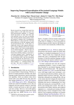 Improving Temporal Generalization of Pre-trained Language Models with
  Lexical Semantic Change