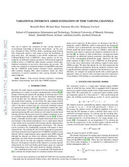 Variational Inference Aided Estimation of Time Varying Channels