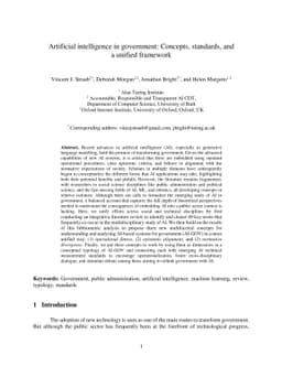 Artificial intelligence in government: Concepts, standards, and a
  unified framework