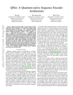 QNet: A Quantum-native Sequence Encoder Architecture