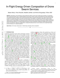 In-Flight Energy-Driven Composition of Drone Swarm Services