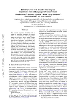 Effective Cross-Task Transfer Learning for Explainable Natural Language
  Inference with T5