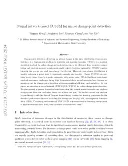 Neural network-based CUSUM for online change-point detection