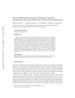 Safe and Efficient Manoeuvring for Emergency Vehicles in Autonomous
  Traffic using Multi-Agent Proximal Policy Optimisation