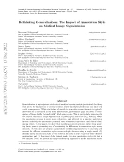 Rethinking Generalization: The Impact of Annotation Style on Medical
  Image Segmentation