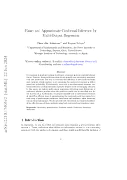 Exact and Approximate Conformal Inference for Multi-Output Regression