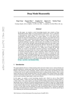 Deep Model Reassembly