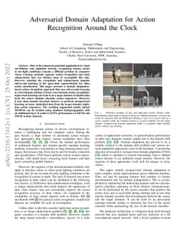 Adversarial Domain Adaptation for Action Recognition Around the Clock