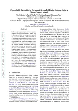 Controllable Factuality in Document-Grounded Dialog Systems Using a
  Noisy Channel Model