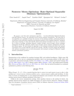 Nesterov Meets Optimism: Rate-Optimal Separable Minimax Optimization