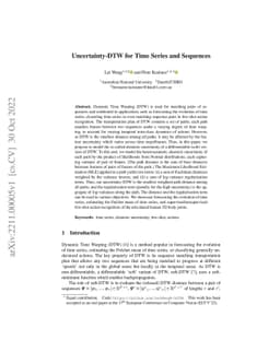Uncertainty-DTW for Time Series and Sequences