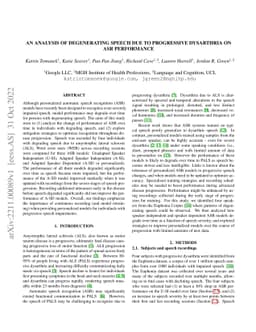 An analysis of degenerating speech due to progressive dysarthria on ASR
  performance
