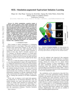 SEIL: Simulation-augmented Equivariant Imitation Learning