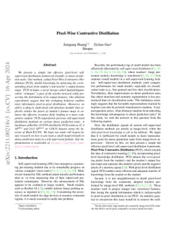 Pixel-Wise Contrastive Distillation