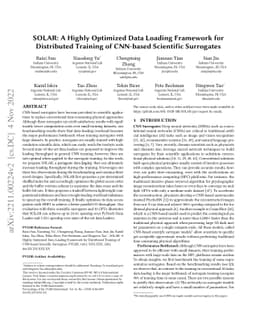 SOLAR: A Highly Optimized Data Loading Framework for Distributed
  Training of CNN-based Scientific Surrogates