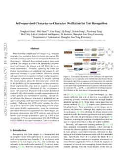 Self-supervised Character-to-Character Distillation for Text Recognition