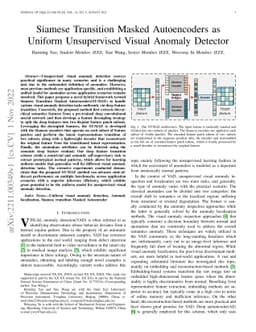 Siamese Transition Masked Autoencoders as Uniform Unsupervised Visual
  Anomaly Detector
