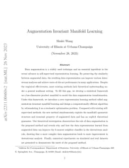 Augmentation Invariant Manifold Learning