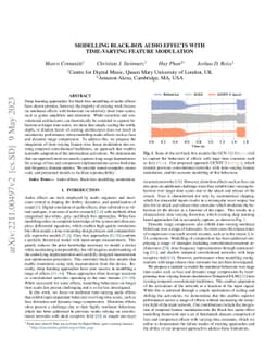 Modelling black-box audio effects with time-varying feature modulation