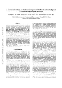 A Comparative Study on Multichannel Speaker-Attributed Automatic Speech
  Recognition in Multi-party Meetings