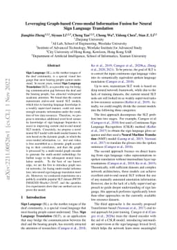 Leveraging Graph-based Cross-modal Information Fusion for Neural Sign
  Language Translation