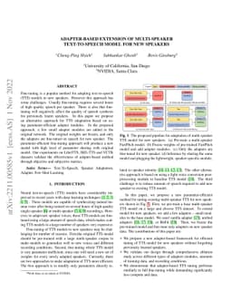 Adapter-Based Extension of Multi-Speaker Text-to-Speech Model for New
  Speakers