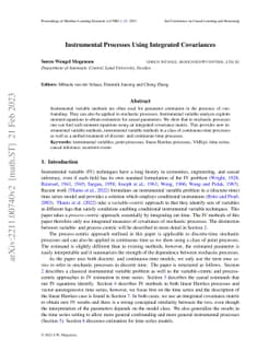 Instrumental Processes Using Integrated Covariances