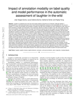 Impact of annotation modality on label quality and model performance in
  the automatic assessment of laughter in-the-wild
