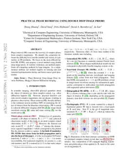 Practical Phase Retrieval Using Double Deep Image Priors
