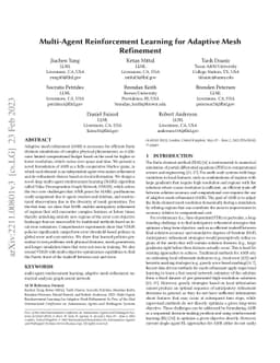 Multi-Agent Reinforcement Learning for Adaptive Mesh Refinement