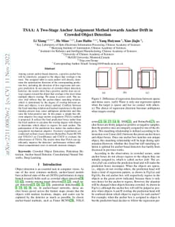 TSAA: A Two-Stage Anchor Assignment Method towards Anchor Drift in
  Crowded Object Detection