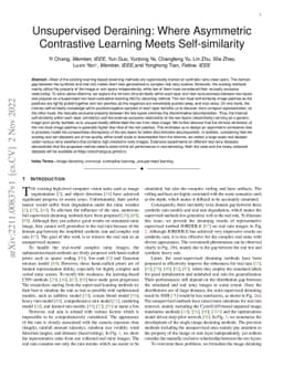 Unsupervised Deraining: Where Asymmetric Contrastive Learning Meets
  Self-similarity