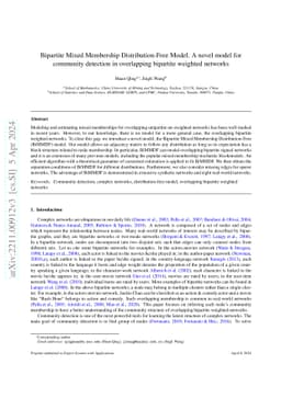 Bipartite mixed membership distribution-free model. A novel model for
  community detection in overlapping bipartite weighted networks