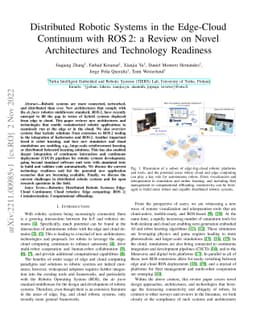 Distributed Robotic Systems in the Edge-Cloud Continuum with ROS 2: a
  Review on Novel Architectures and Technology Readiness