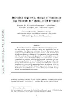 Bayesian sequential design of computer experiments for quantile set
  inversion