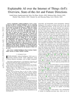 Explainable AI over the Internet of Things (IoT): Overview,
  State-of-the-Art and Future Directions