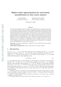 Higher-order approximation for uncertainty quantification in time series
  analysis