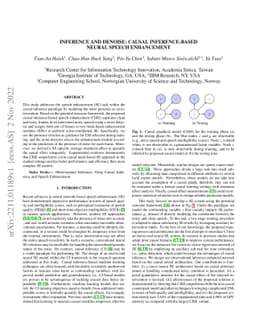 Inference and Denoise: Causal Inference-based Neural Speech Enhancement