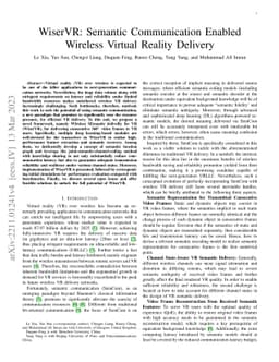 WiserVR: Semantic Communication Enabled Wireless Virtual Reality
  Delivery