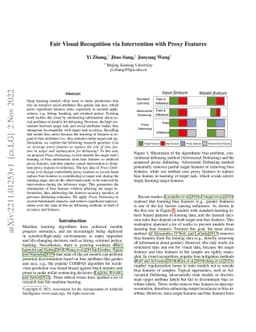 Fair Visual Recognition via Intervention with Proxy Features