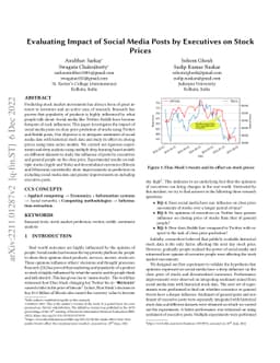 Evaluating Impact of Social Media Posts by Executives on Stock Prices