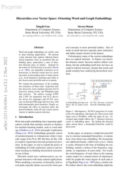 Hierarchies over Vector Space: Orienting Word and Graph Embeddings