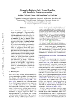 Generative Entity-to-Entity Stance Detection with Knowledge Graph
  Augmentation