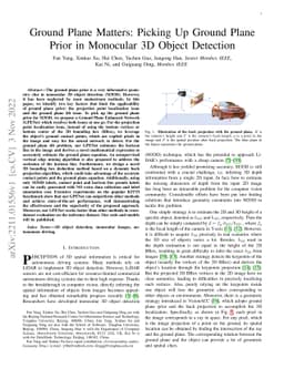 Ground Plane Matters: Picking Up Ground Plane Prior in Monocular 3D
  Object Detection