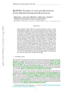 PINTO: Faithful Language Reasoning Using Prompt-Generated Rationales