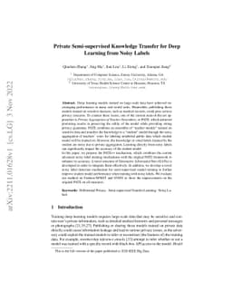 Private Semi-supervised Knowledge Transfer for Deep Learning from Noisy
  Labels