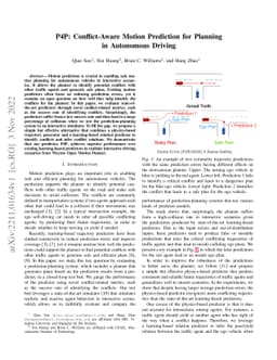 P4P: Conflict-Aware Motion Prediction for Planning in Autonomous Driving