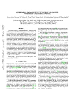 Adversarial Data Augmentation Using VAE-GAN for Disordered Speech
  Recognition